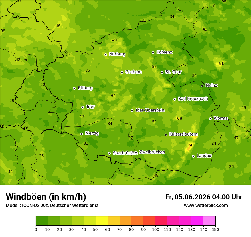 Maximale Windböen