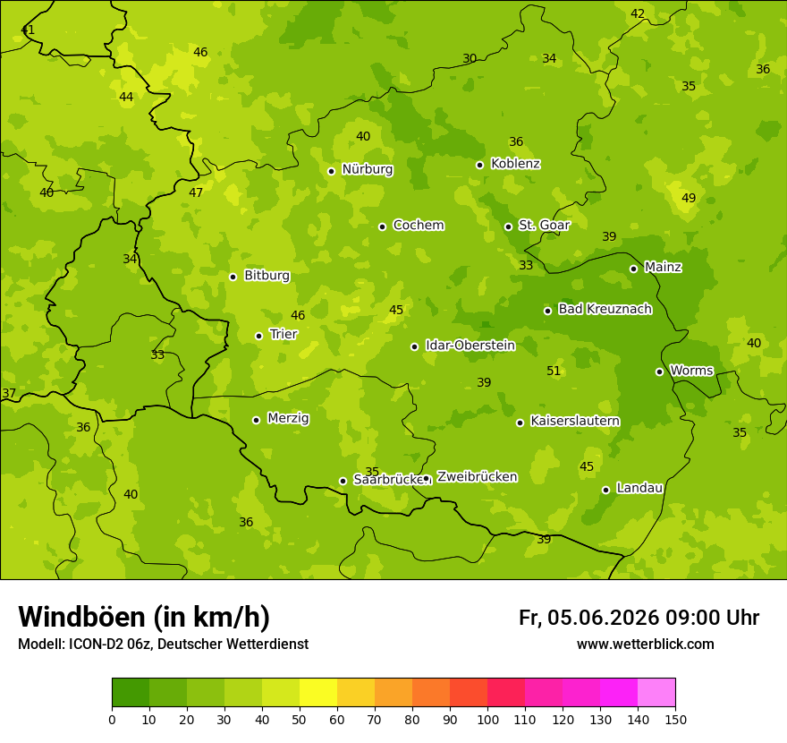 Maximale Windböen