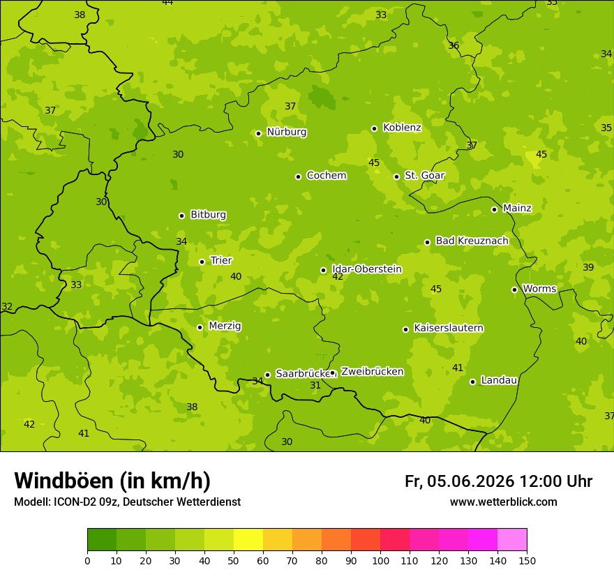 Maximale Windböen