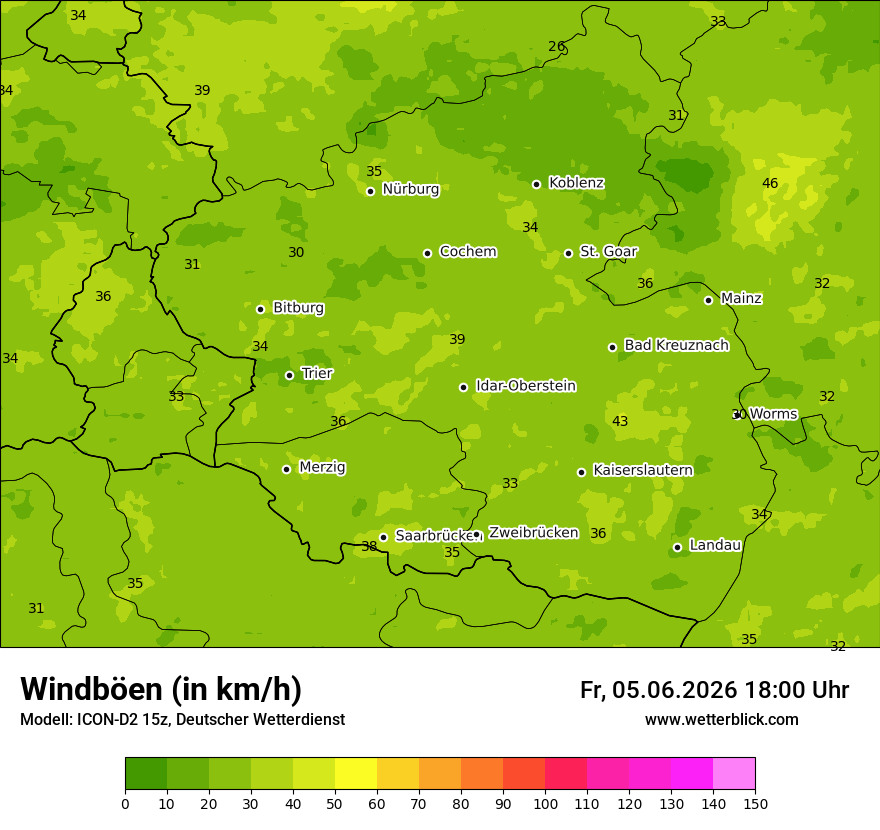 Maximale Windböen