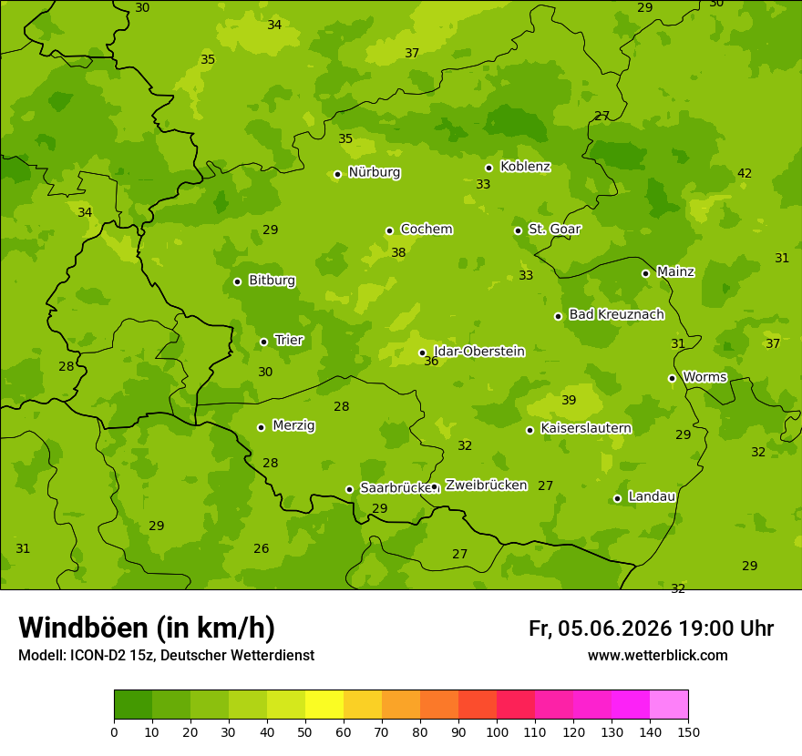 Maximale Windböen