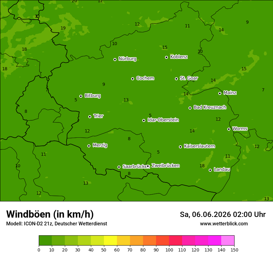Maximale Windböen
