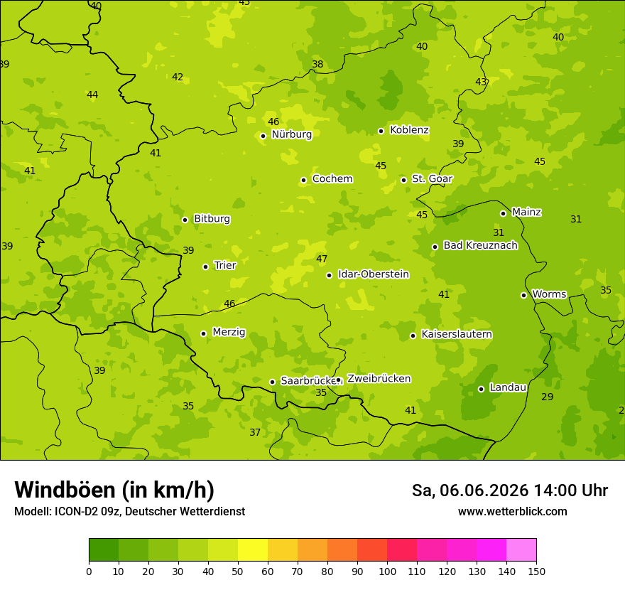Maximale Windböen