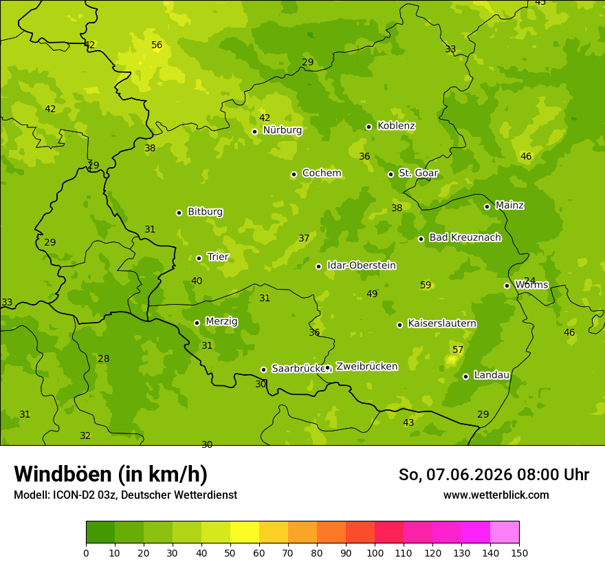 Maximale Windböen