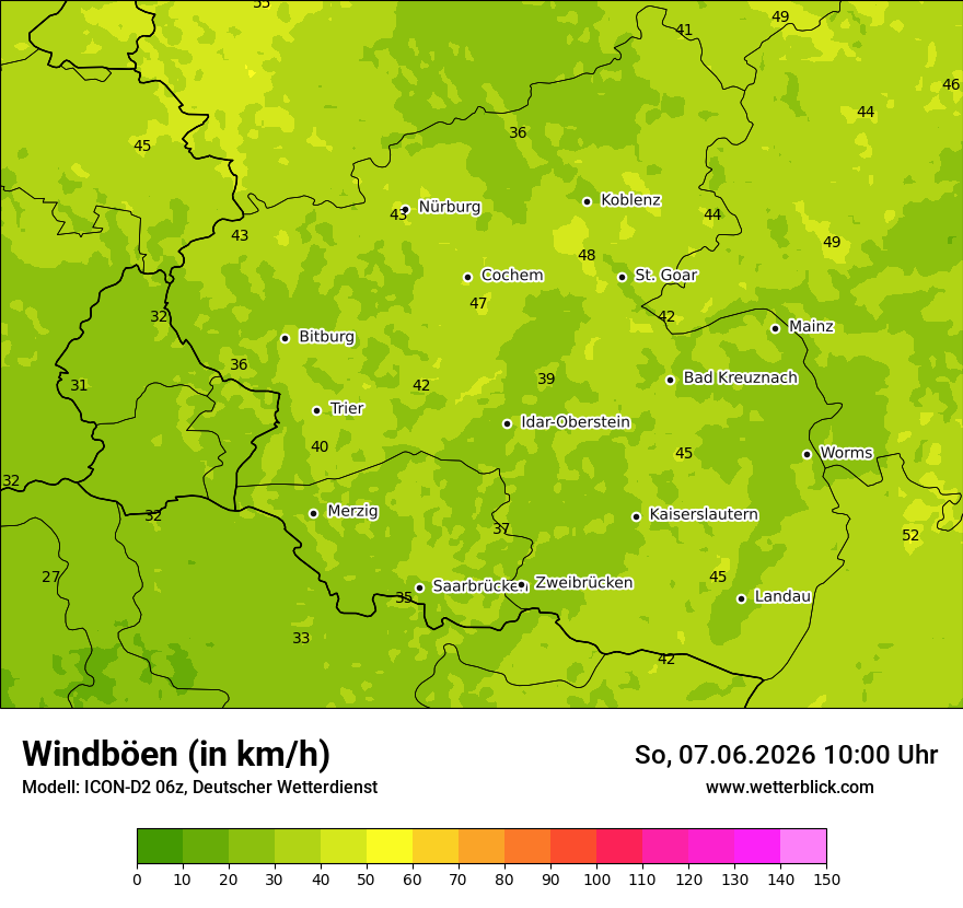 Maximale Windböen