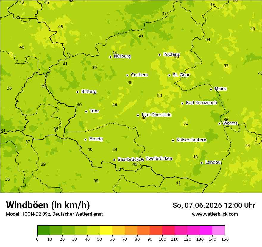 Maximale Windböen