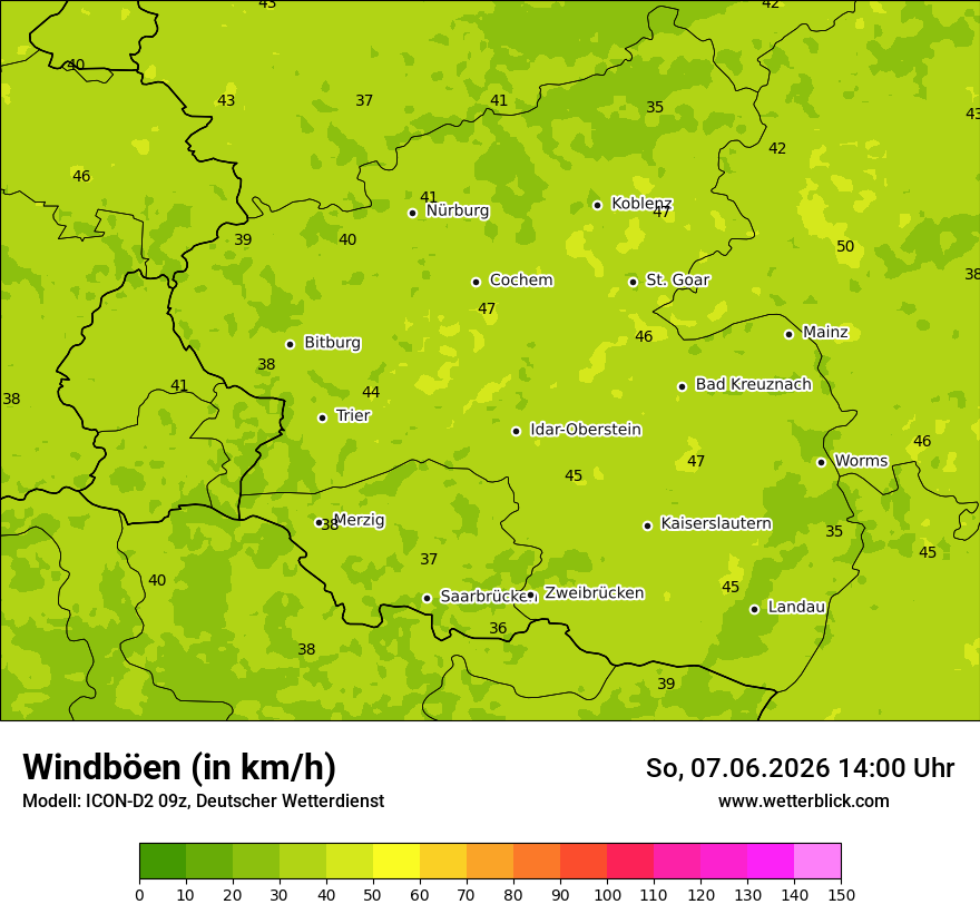 Maximale Windböen