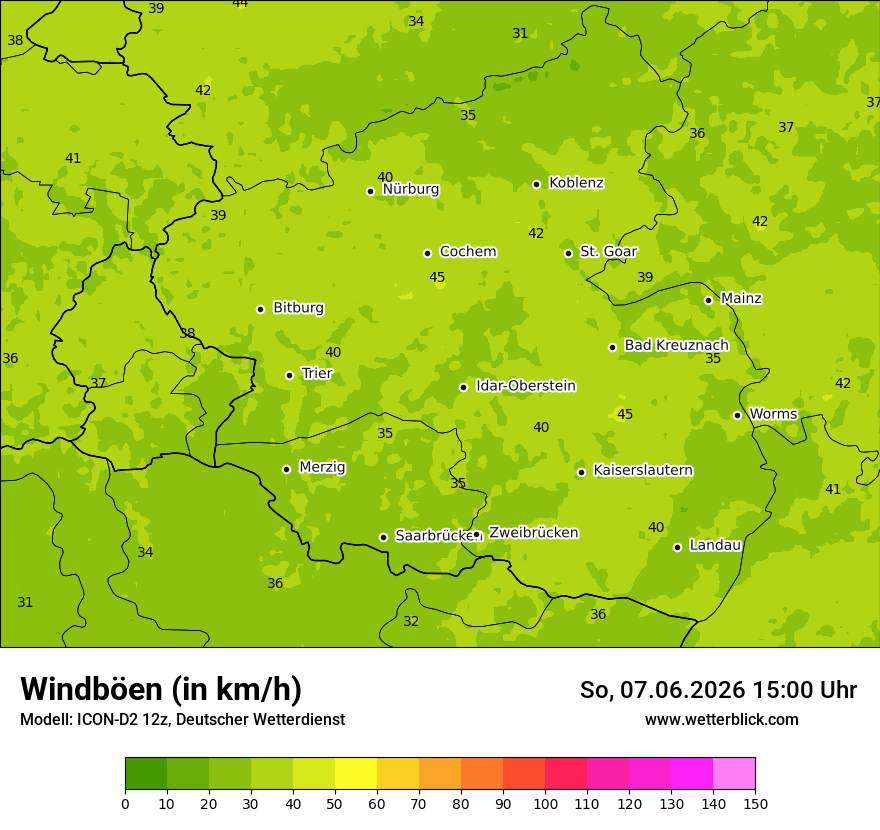 Maximale Windböen