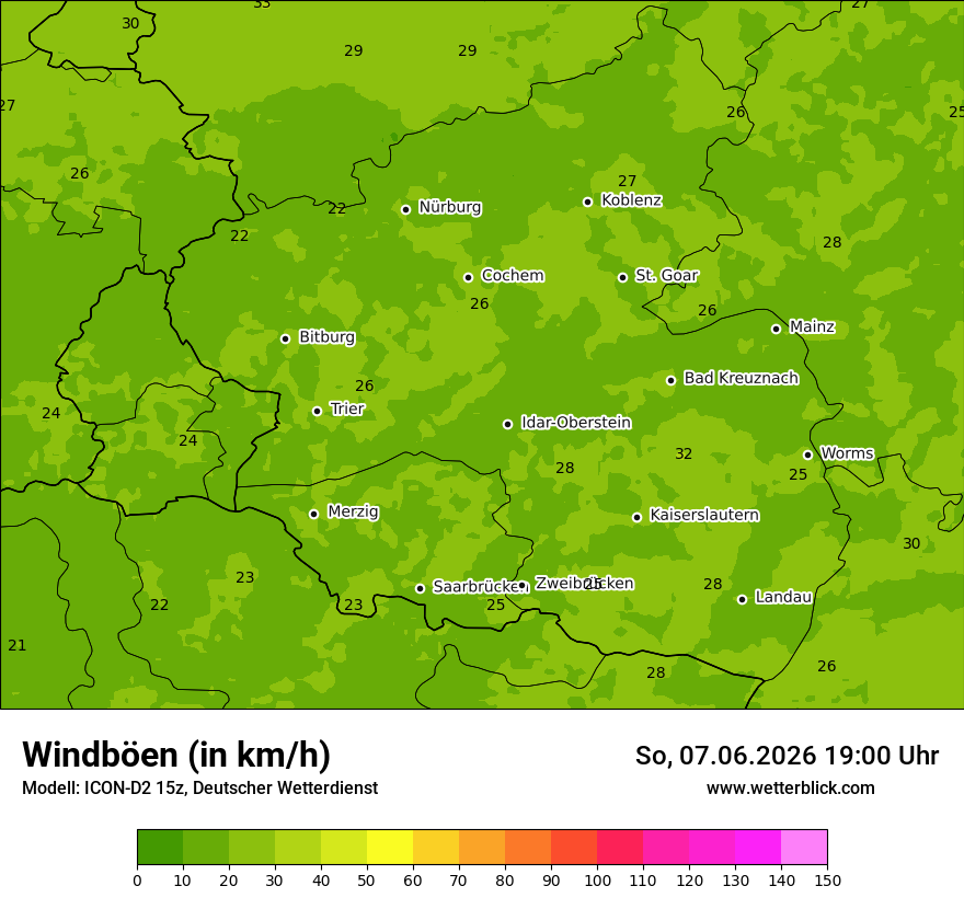 Maximale Windböen