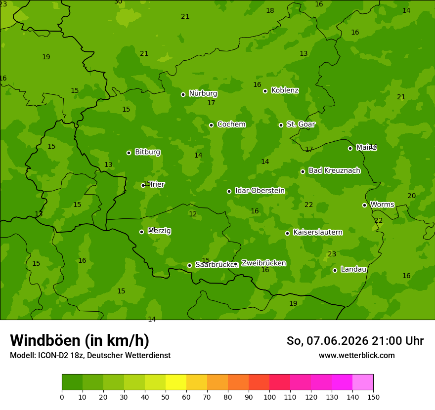 Maximale Windböen
