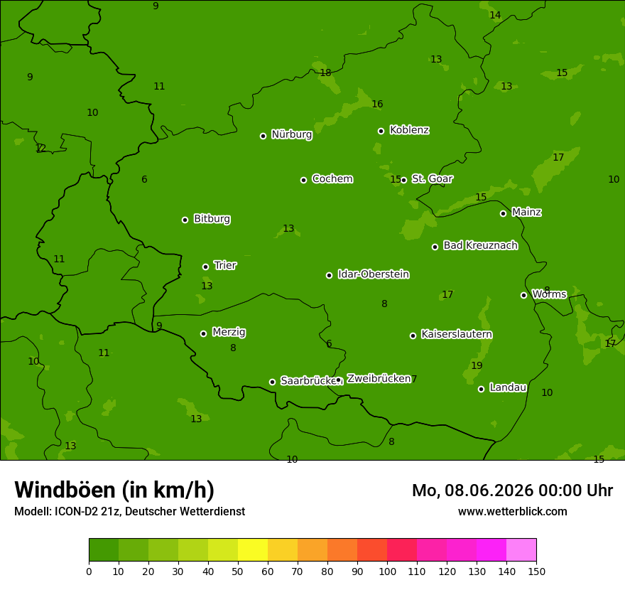 Maximale Windböen