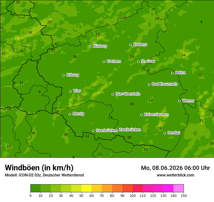 Maximale Windböen