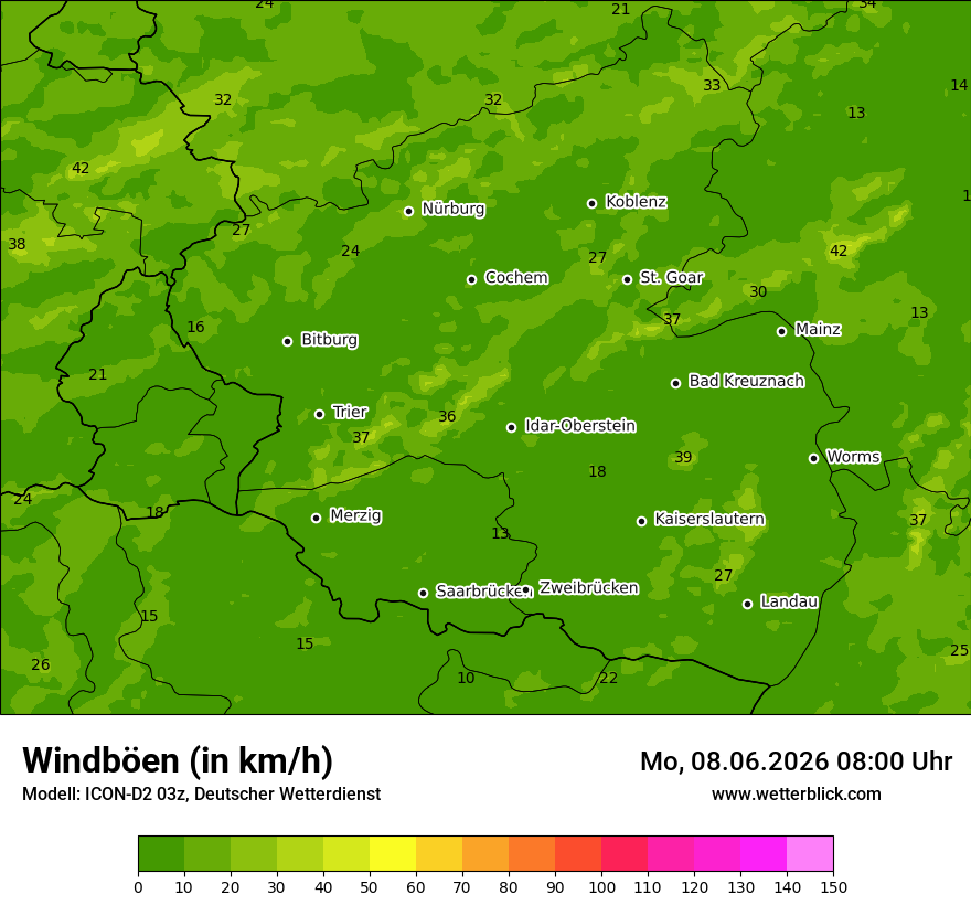 Maximale Windböen