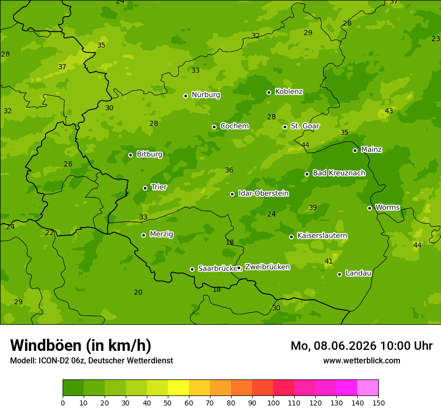 Maximale Windböen