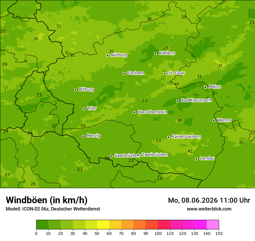 Maximale Windböen