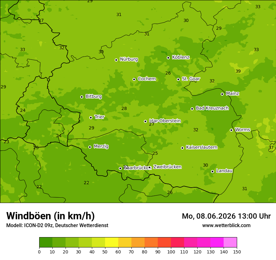 Maximale Windböen