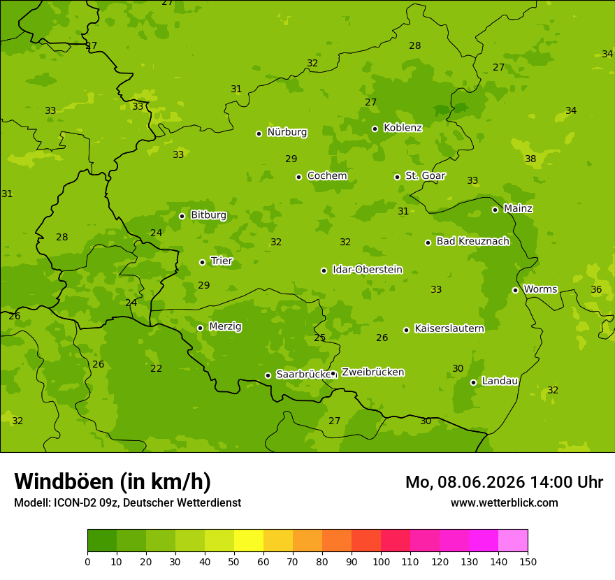 Maximale Windböen