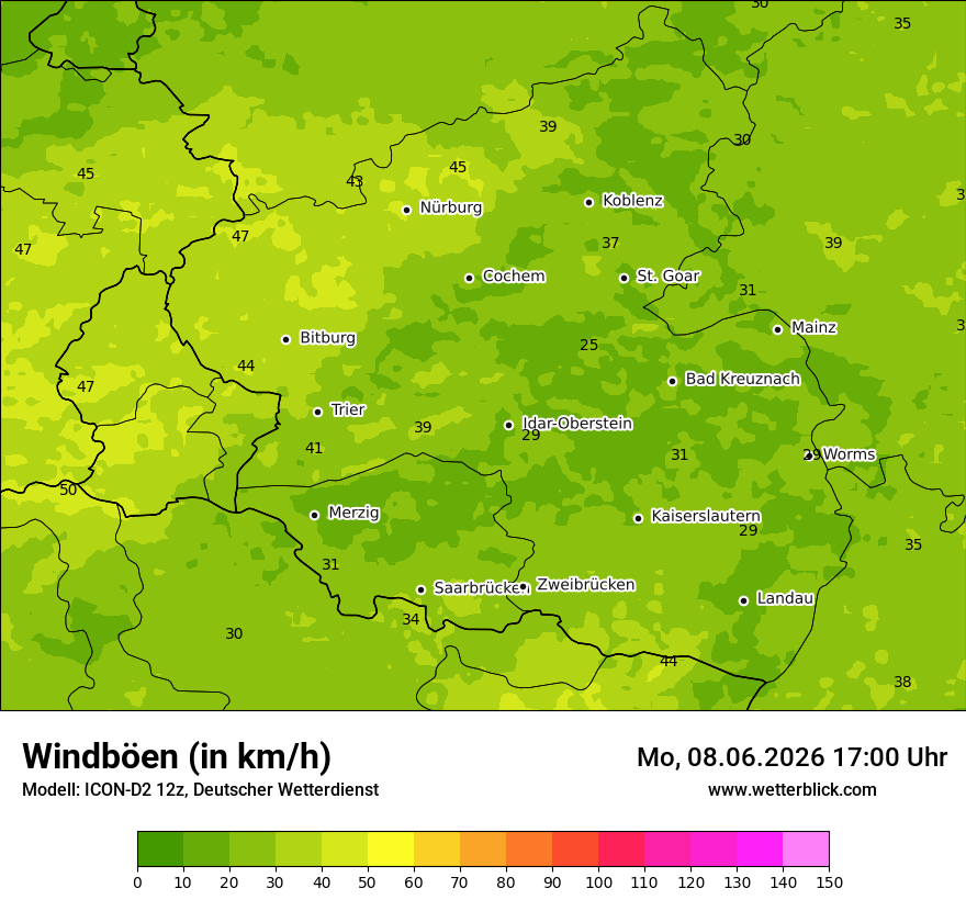 Maximale Windböen