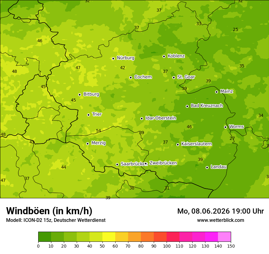 Maximale Windböen