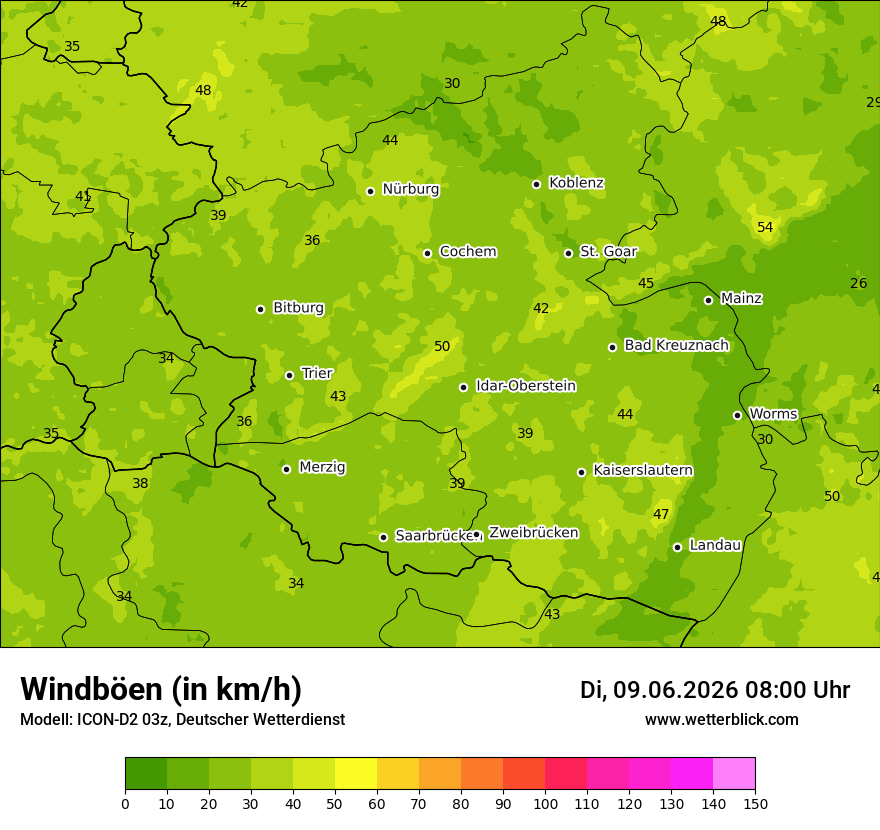 Maximale Windböen