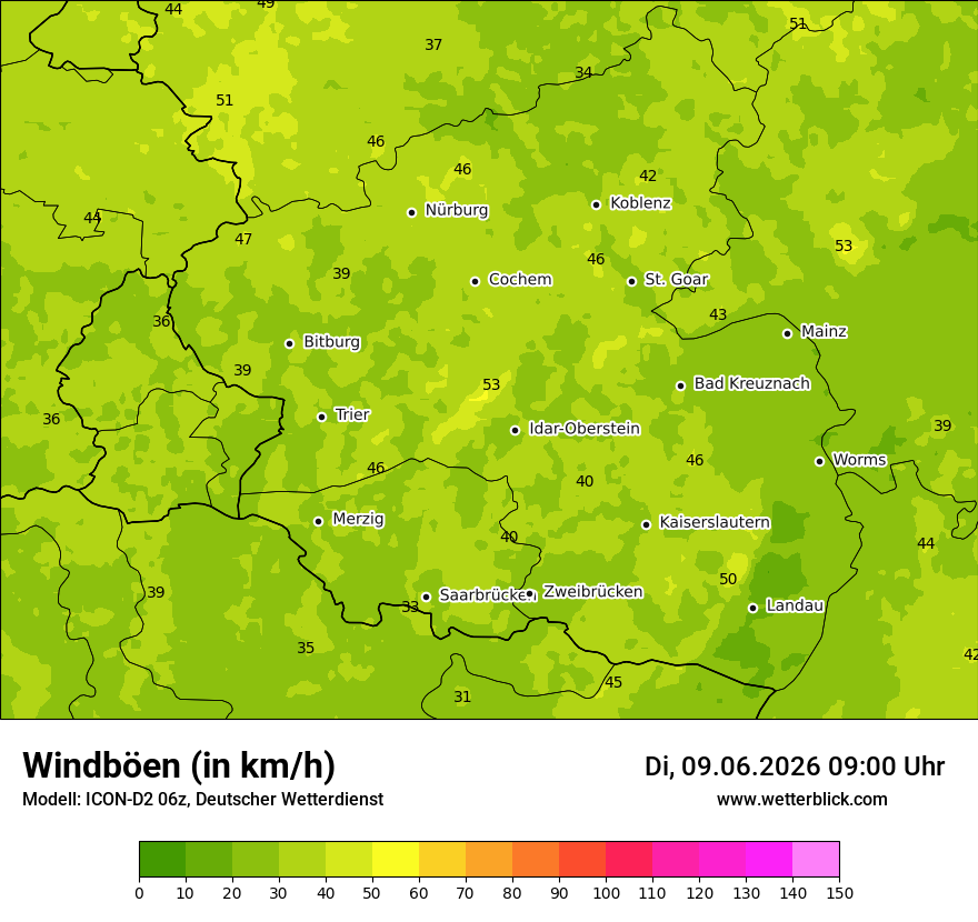 Maximale Windböen