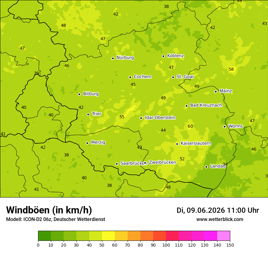 Maximale Windböen