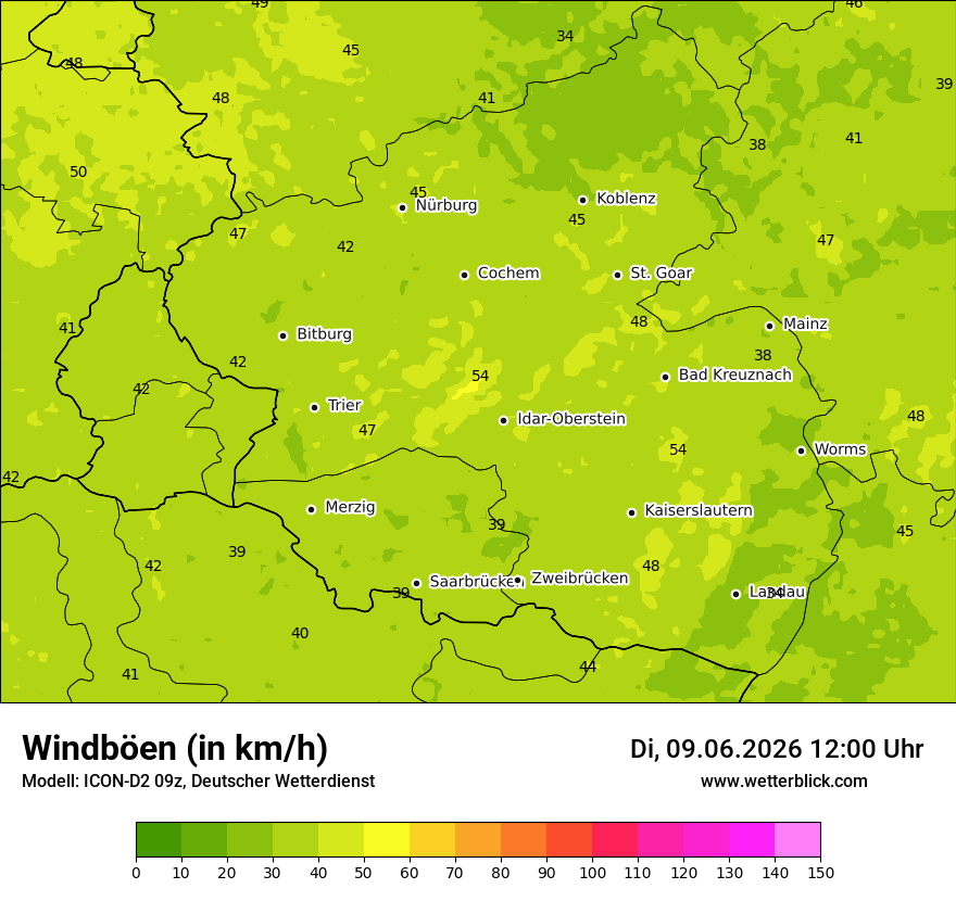 Maximale Windböen