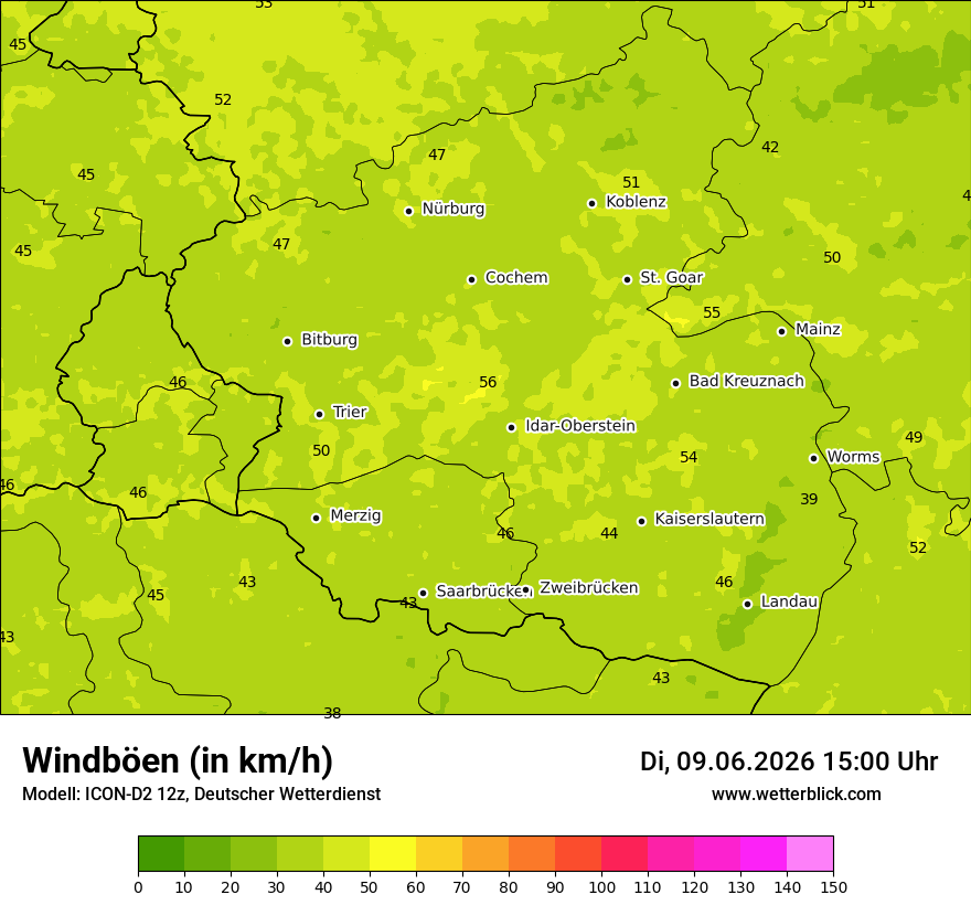 Maximale Windböen