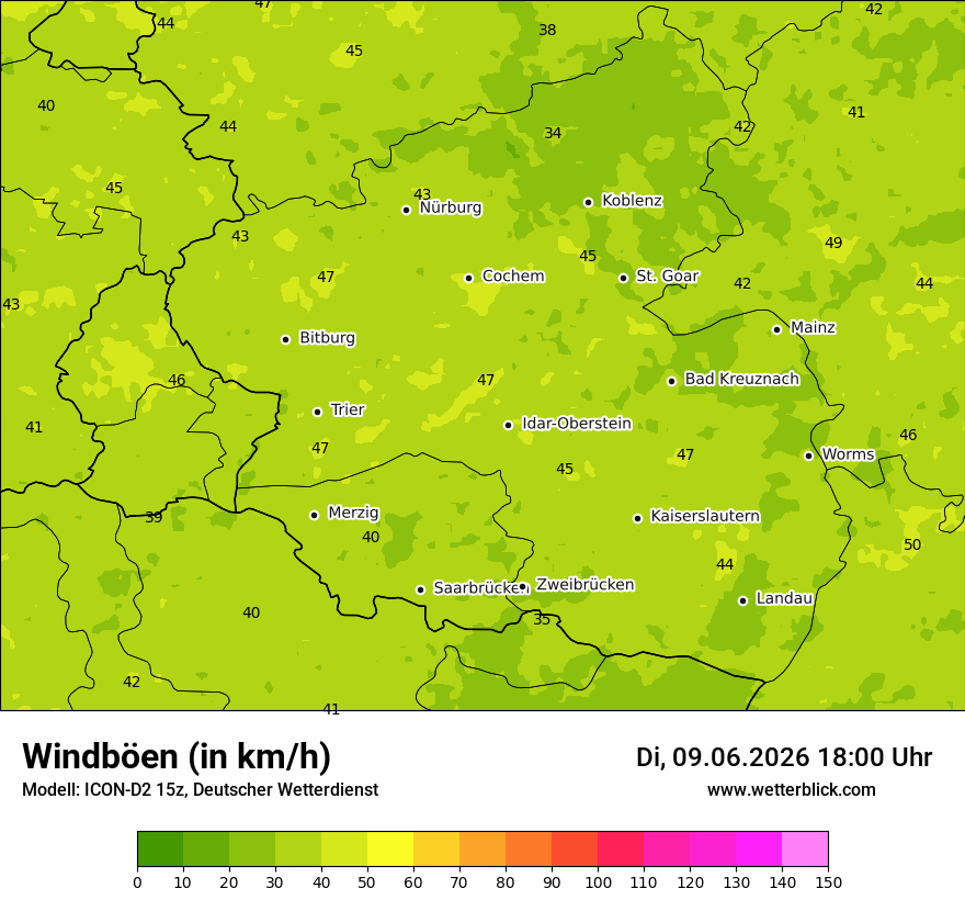 Maximale Windböen