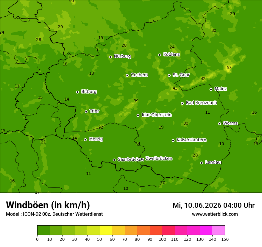 Maximale Windböen