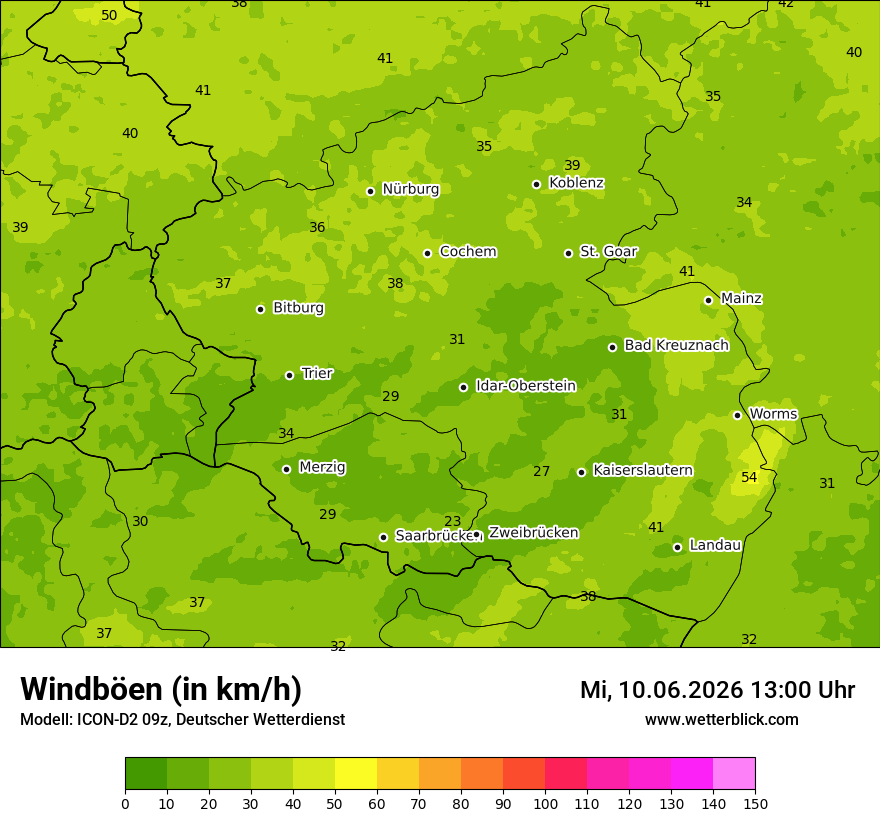 Maximale Windböen