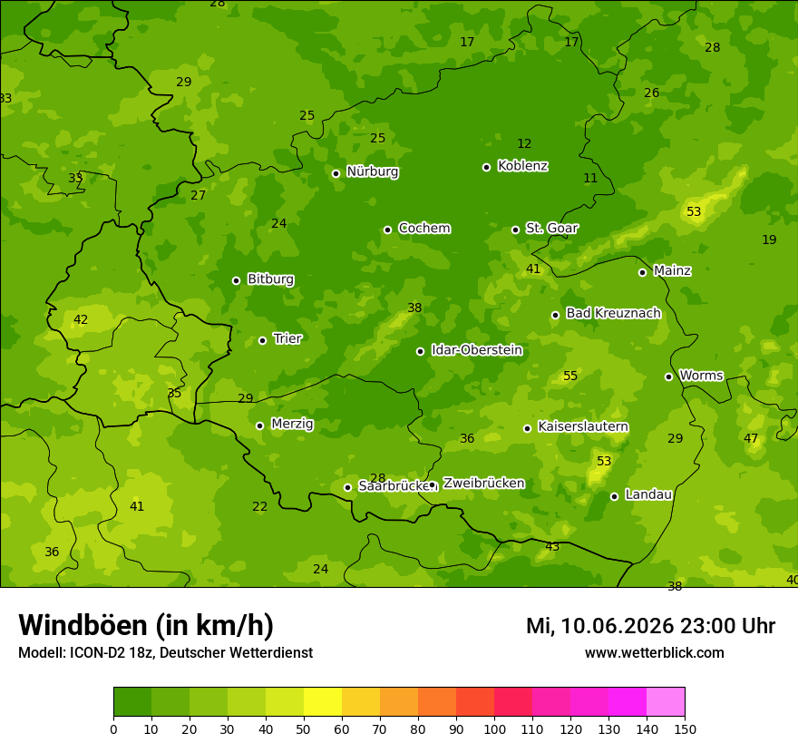 Maximale Windböen