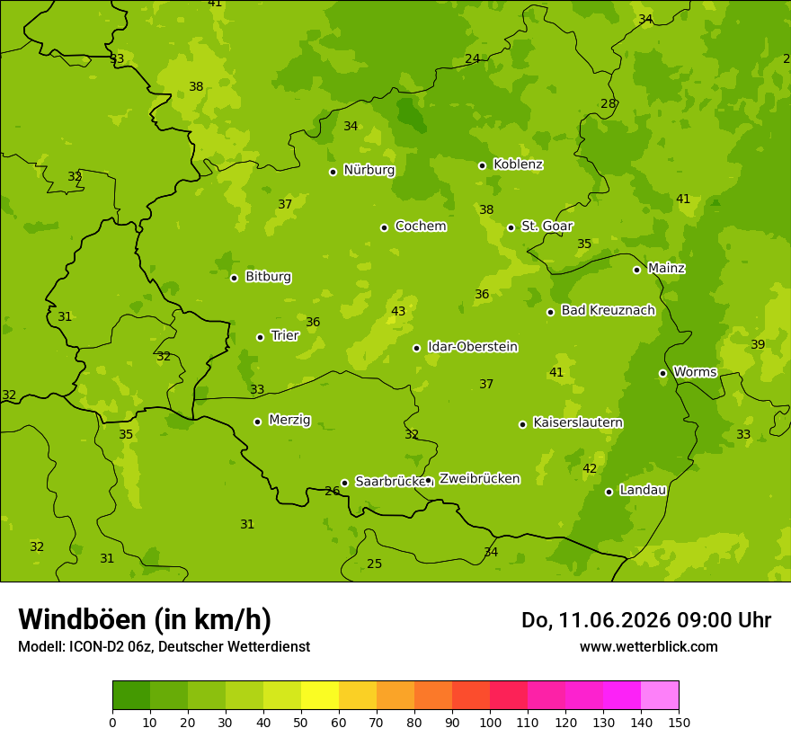Maximale Windböen