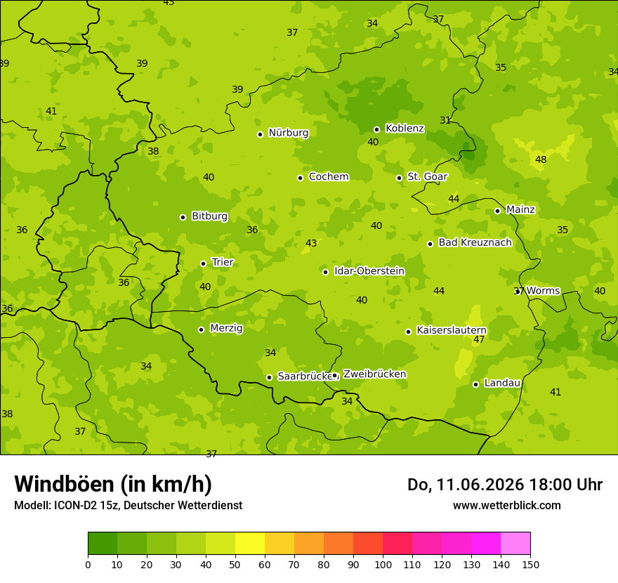 Maximale Windböen