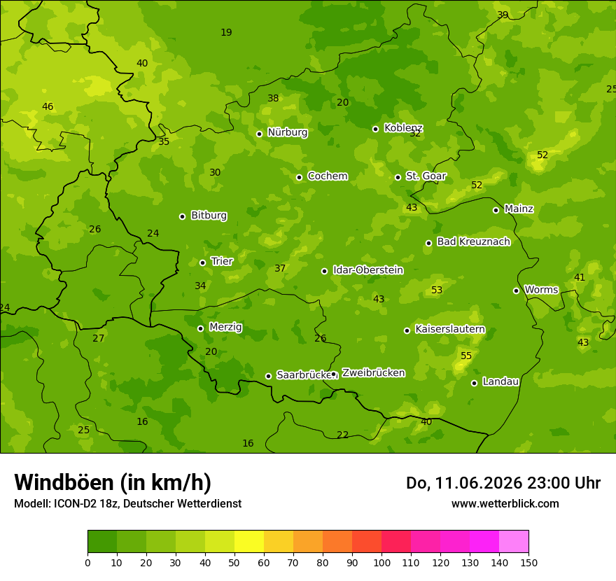 Maximale Windböen