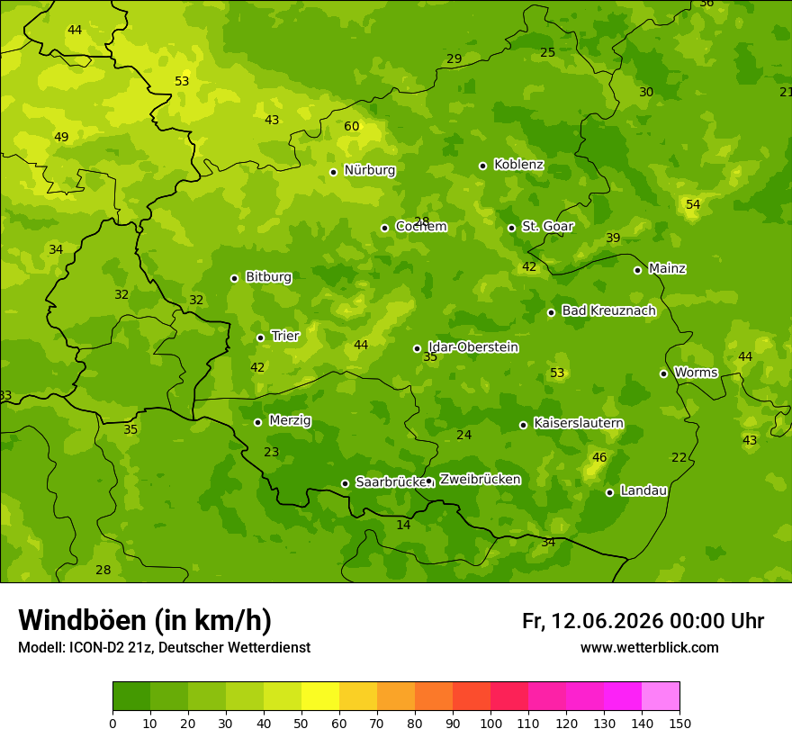 Maximale Windböen
