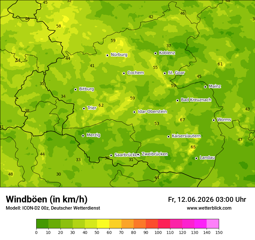 Maximale Windböen