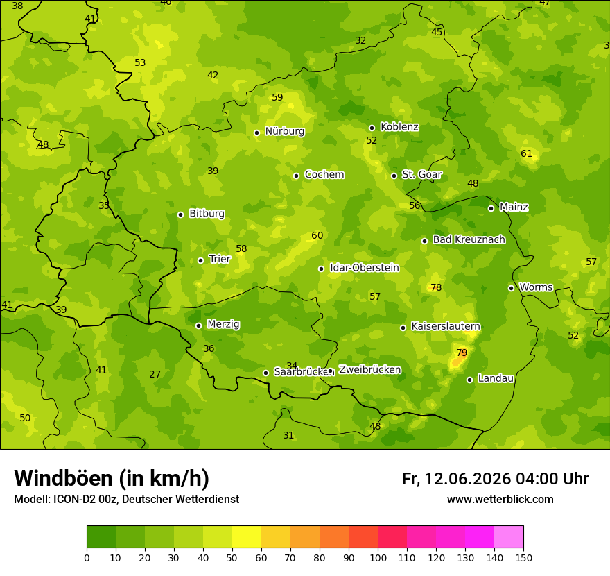 Maximale Windböen