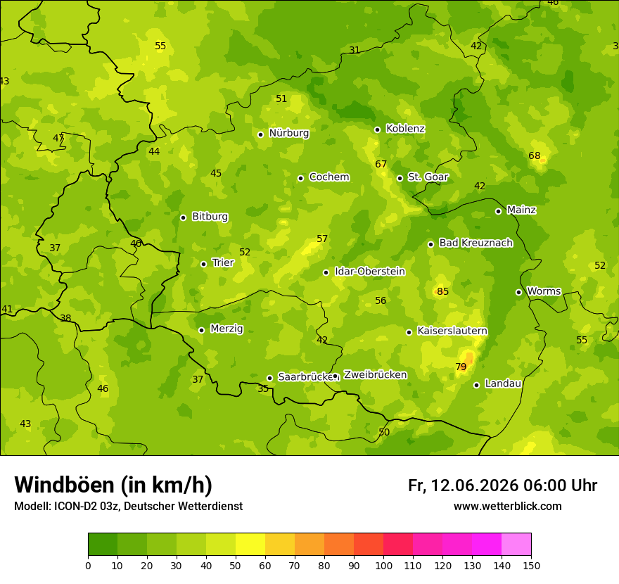 Maximale Windböen