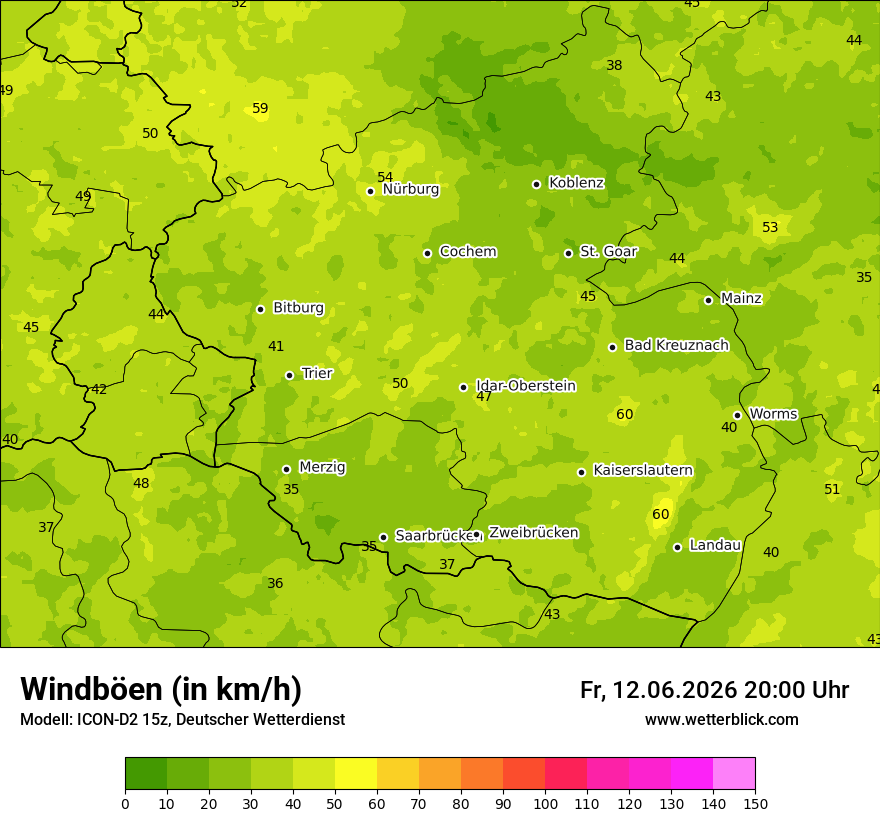 Maximale Windböen