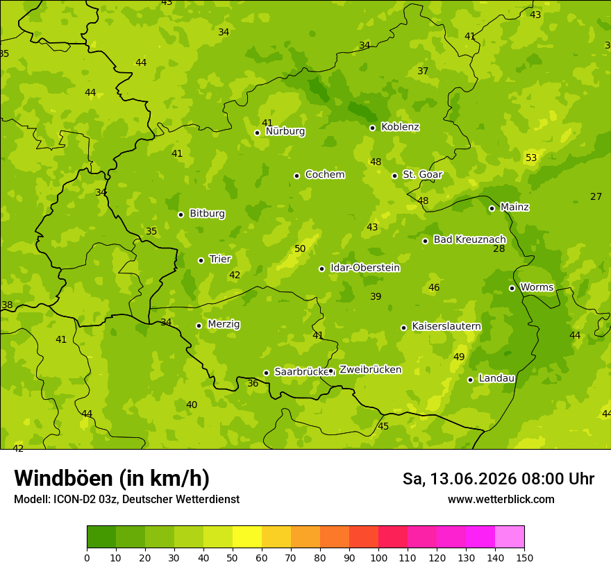 Maximale Windböen