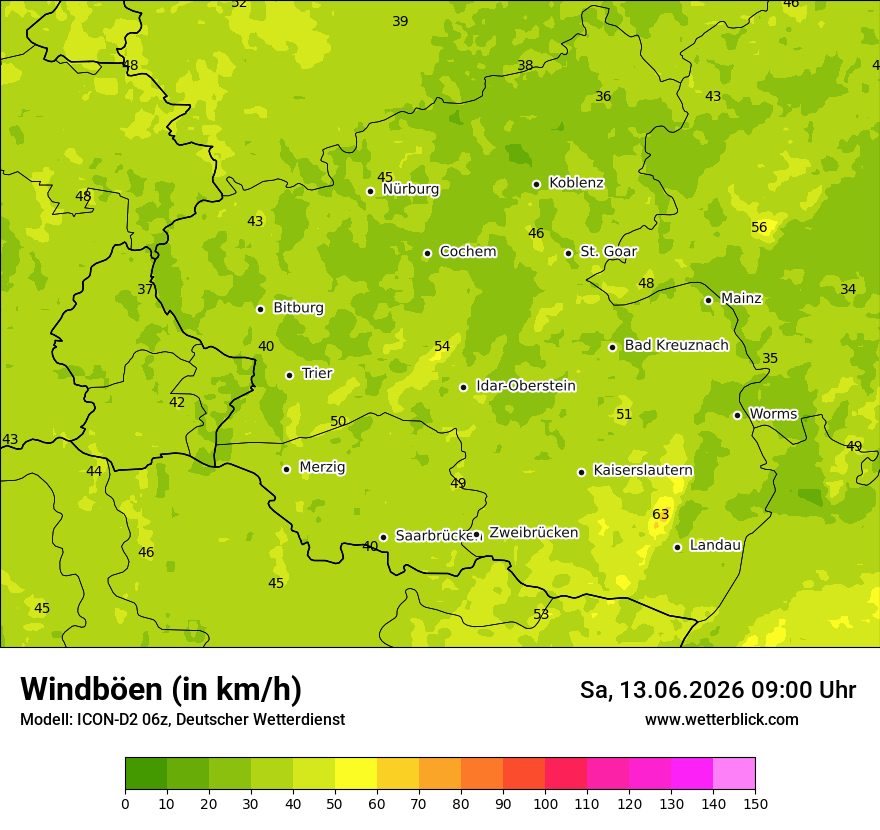 Maximale Windböen