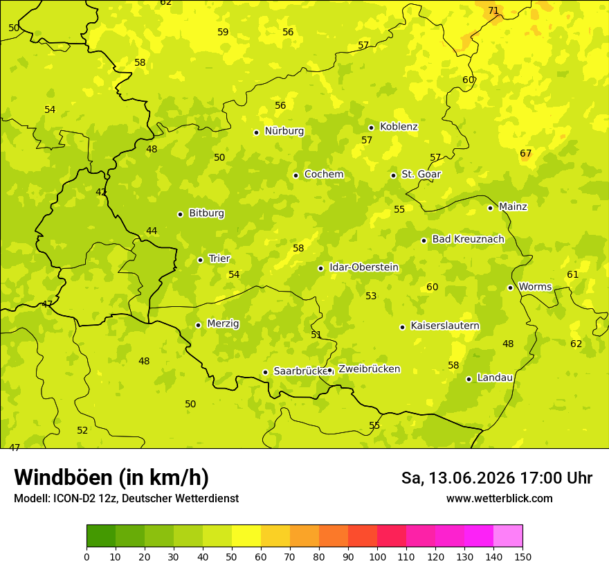 Maximale Windböen