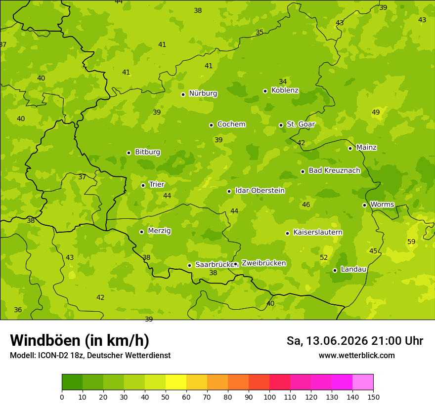 Maximale Windböen