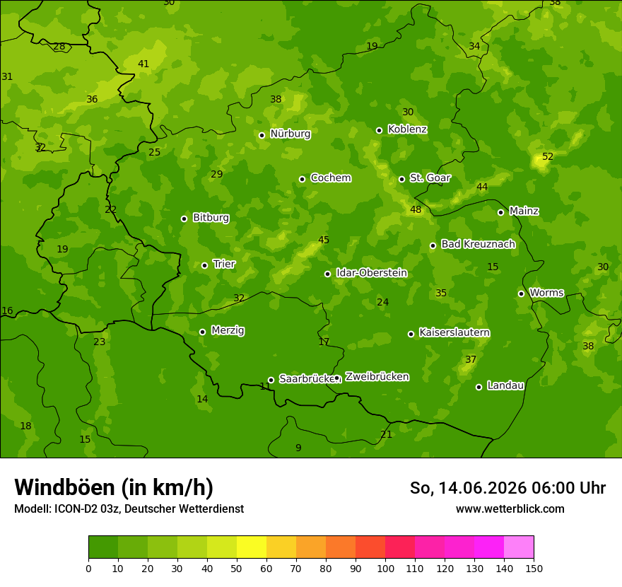 Maximale Windböen