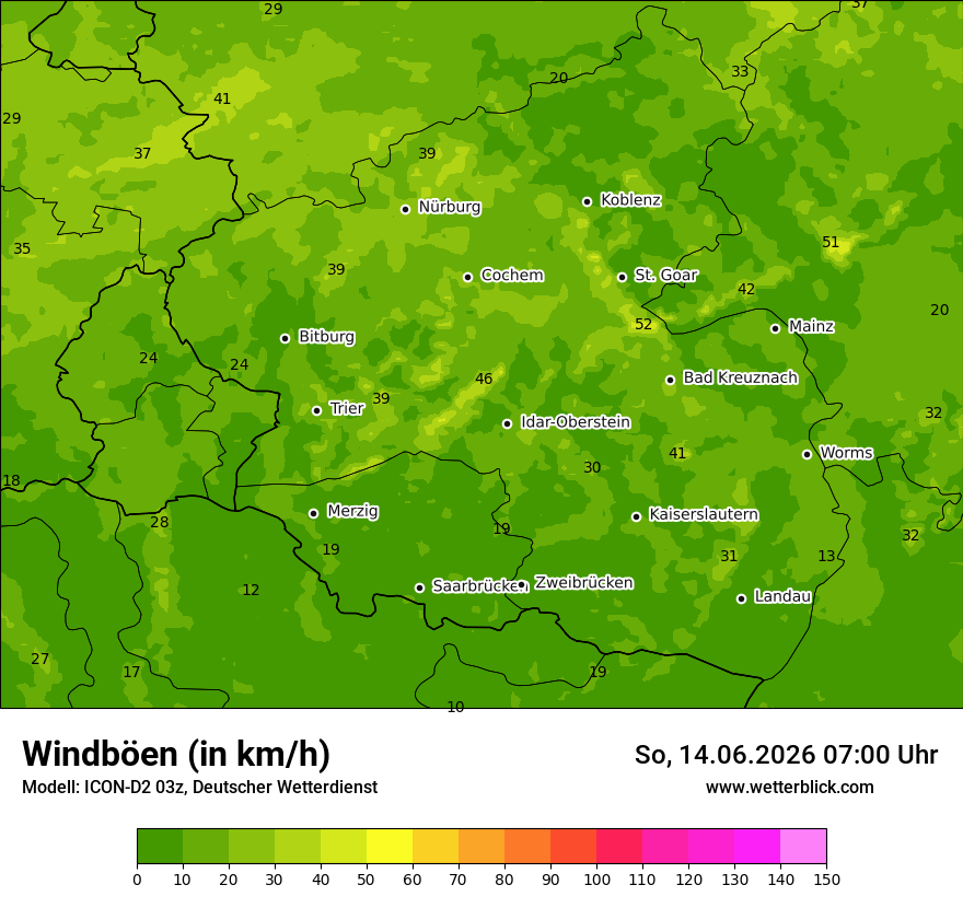 Maximale Windböen
