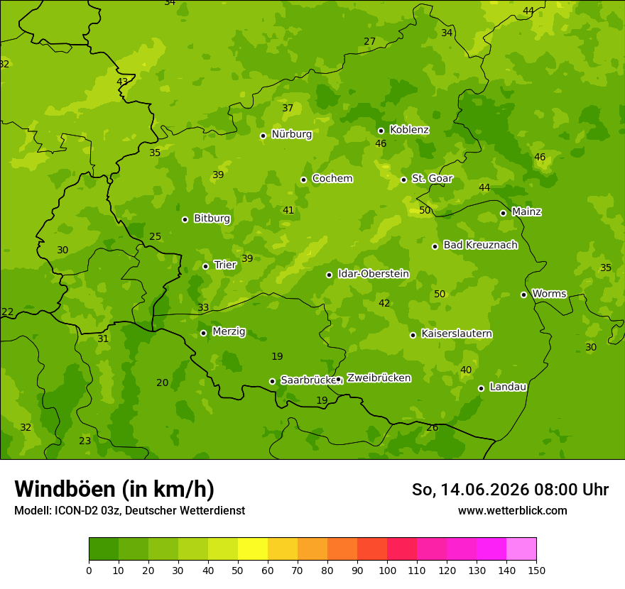 Maximale Windböen