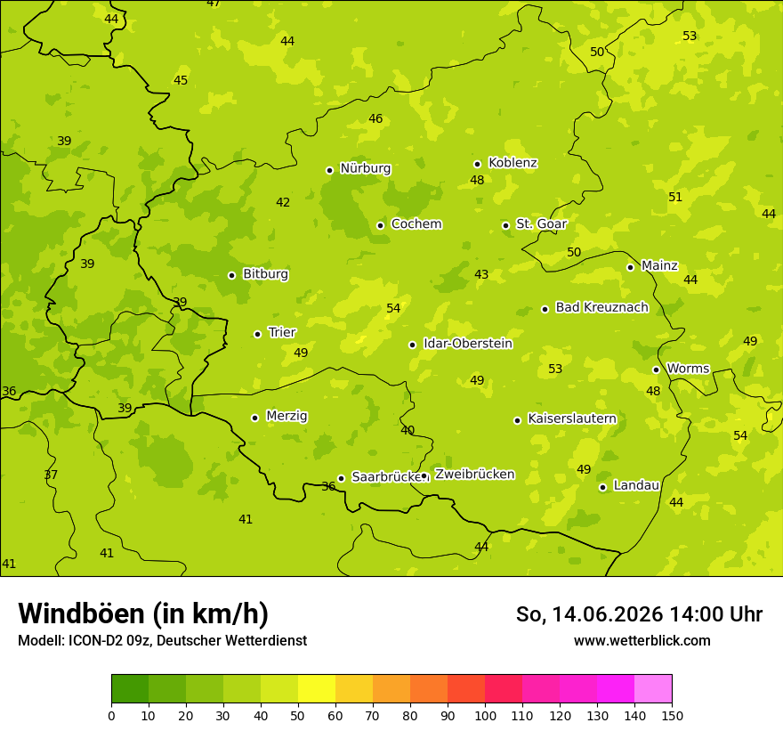 Maximale Windböen