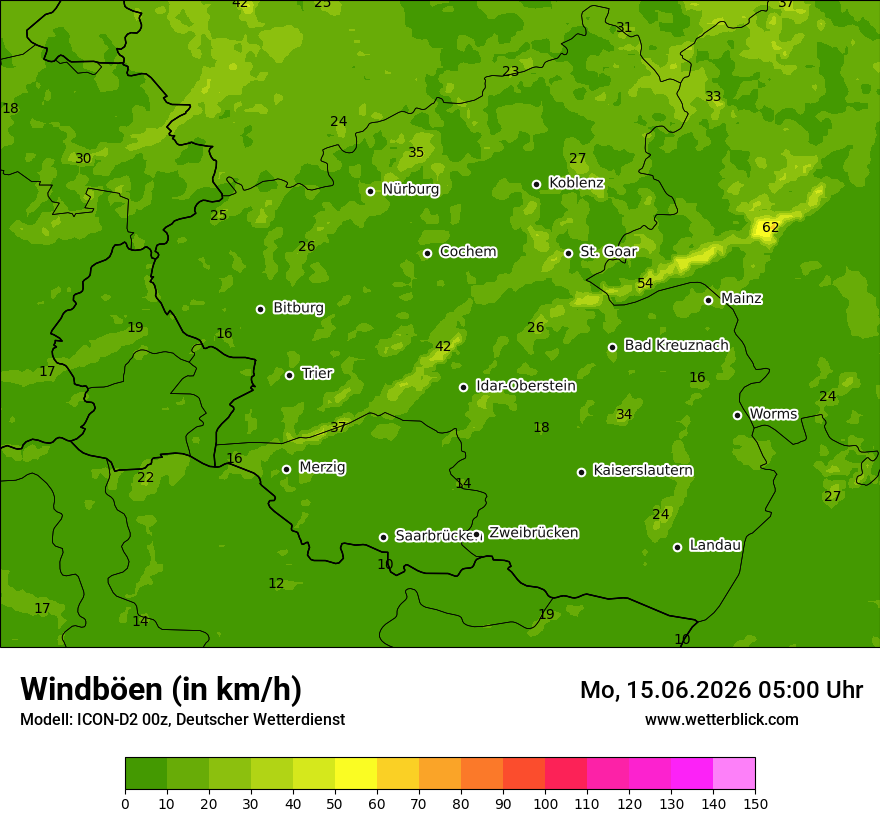 Maximale Windböen