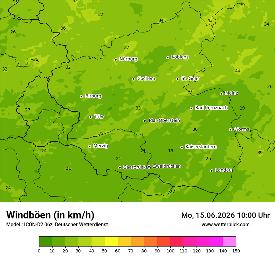 Maximale Windböen